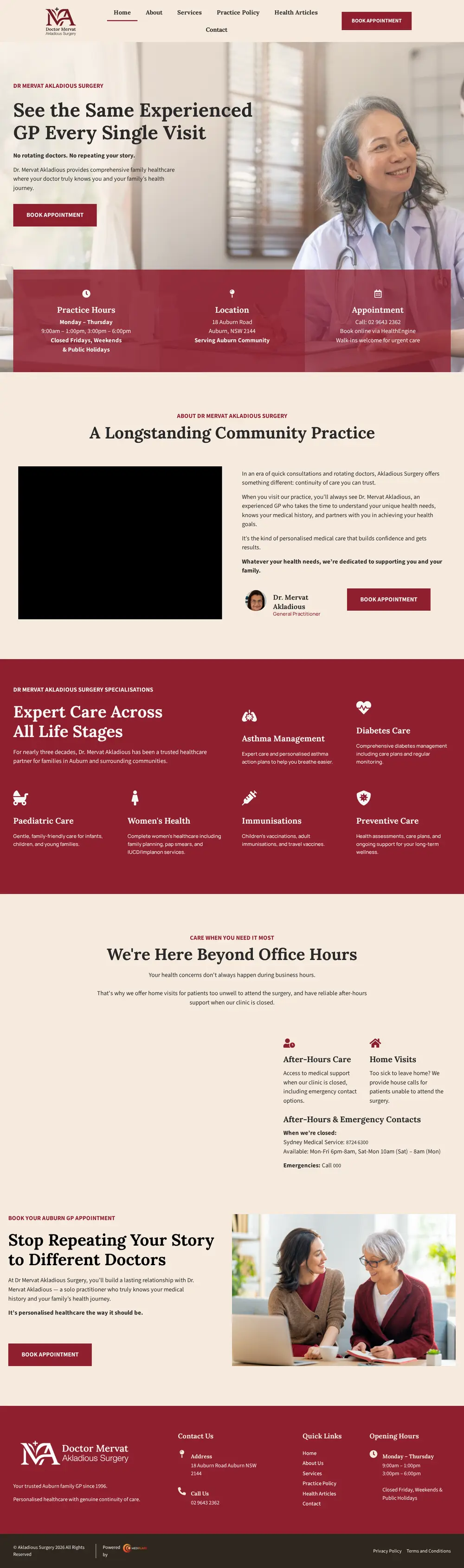 The Dr Mervat Akladious Surgery website