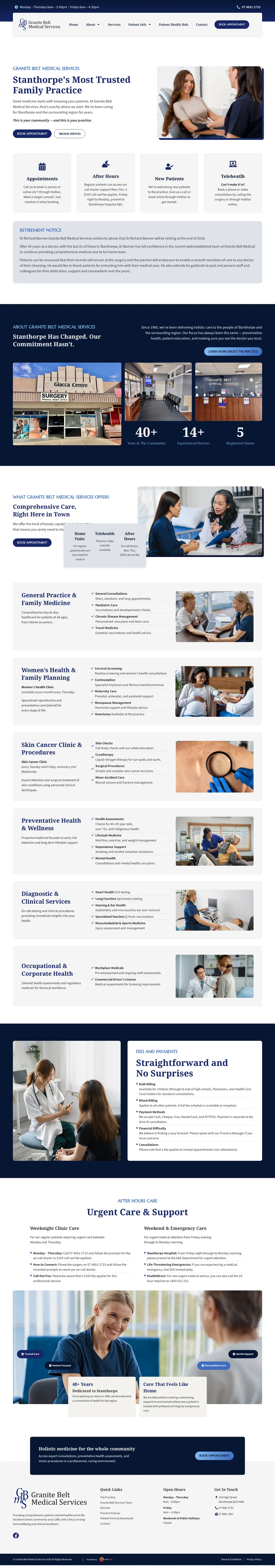 The Granite Belt Medical Services website