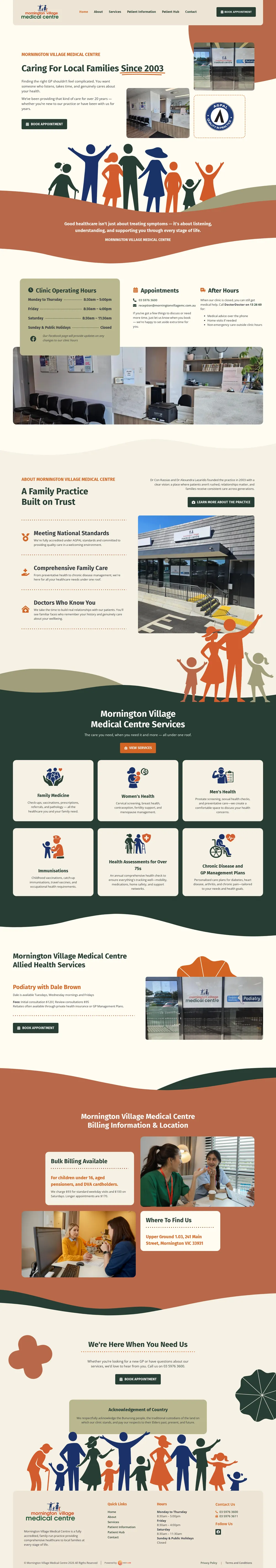 The Mornington Village Medical Centre website