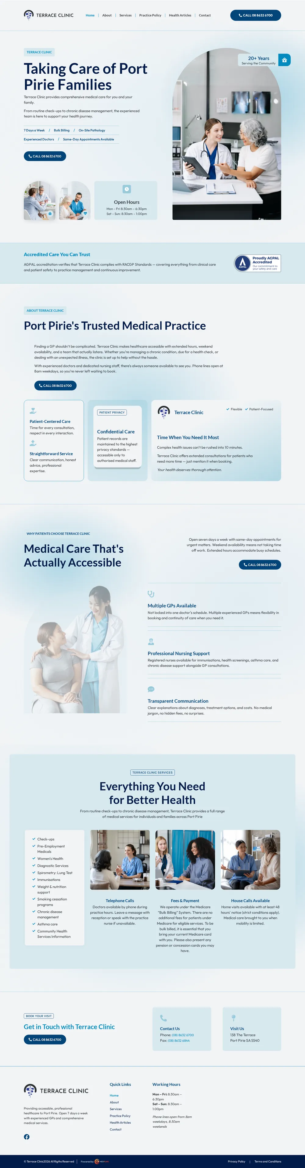 The Terrace Clinic website