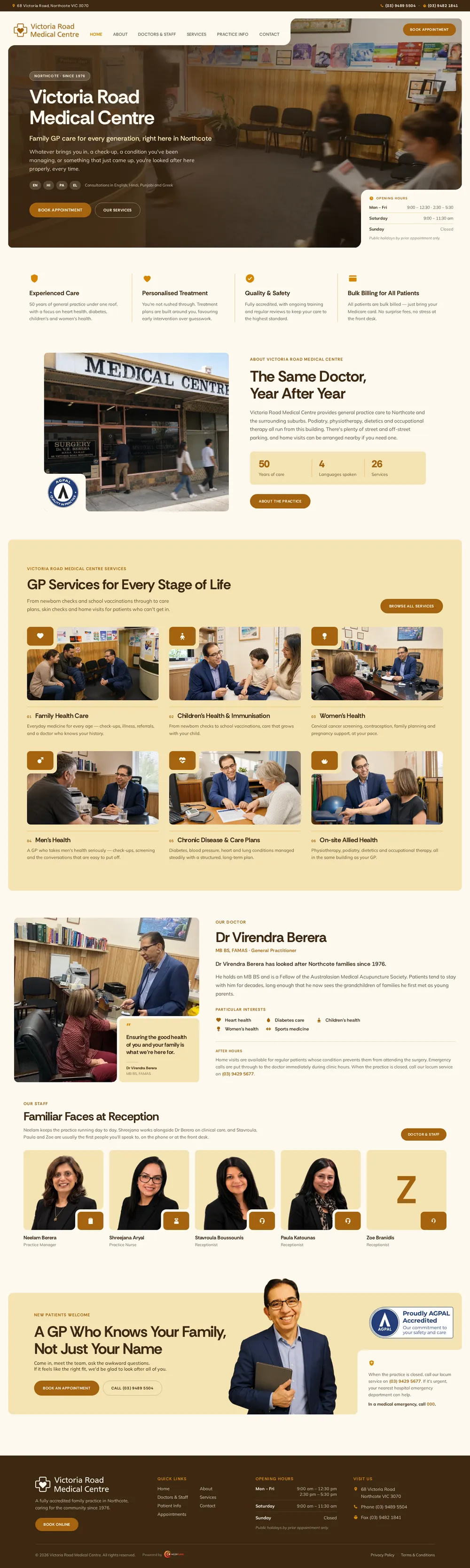 The Victoria Road Medical Centre website