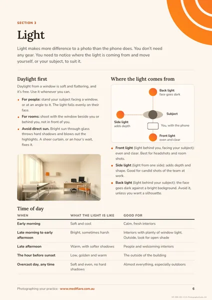 Page 6 of the guide: light